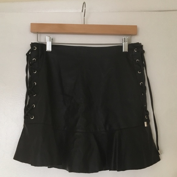 Zara Dresses & Skirts - Zara Lace Up Mini Skirt